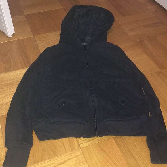 Marc Jacobs faux fur lined zip up hoodie small - Picture 3 of 3